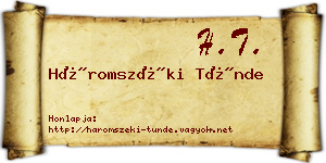 Háromszéki Tünde névjegykártya